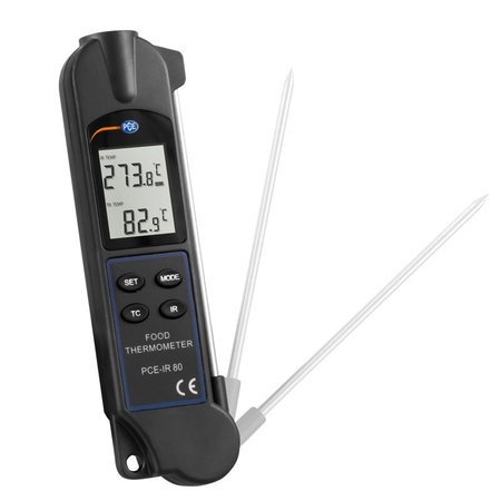 PCE INSTRUMENTS Probe Thermometer, -35 to 330°C / -31 to 626°F PCE-IR 80
